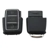 VW Jetta Beetle - 3 boutons - lame découpée - boîtier de clé de voiture distant - coque